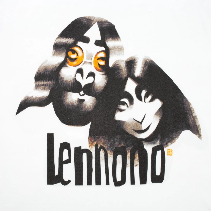 Футболка «Меламед. John Lennon, Yoko Ono», белая, размер XXL фото 3