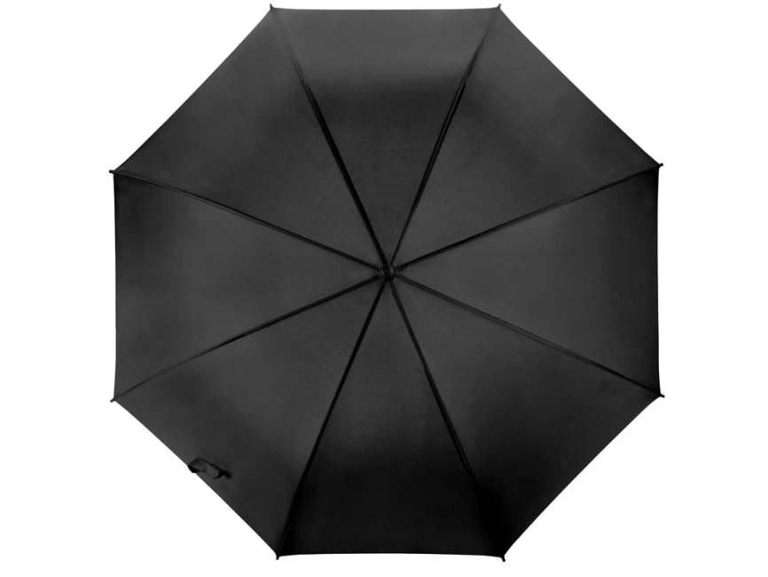 Зонт-трость полуавтоматический с пластиковой ручкой, черный фото 4