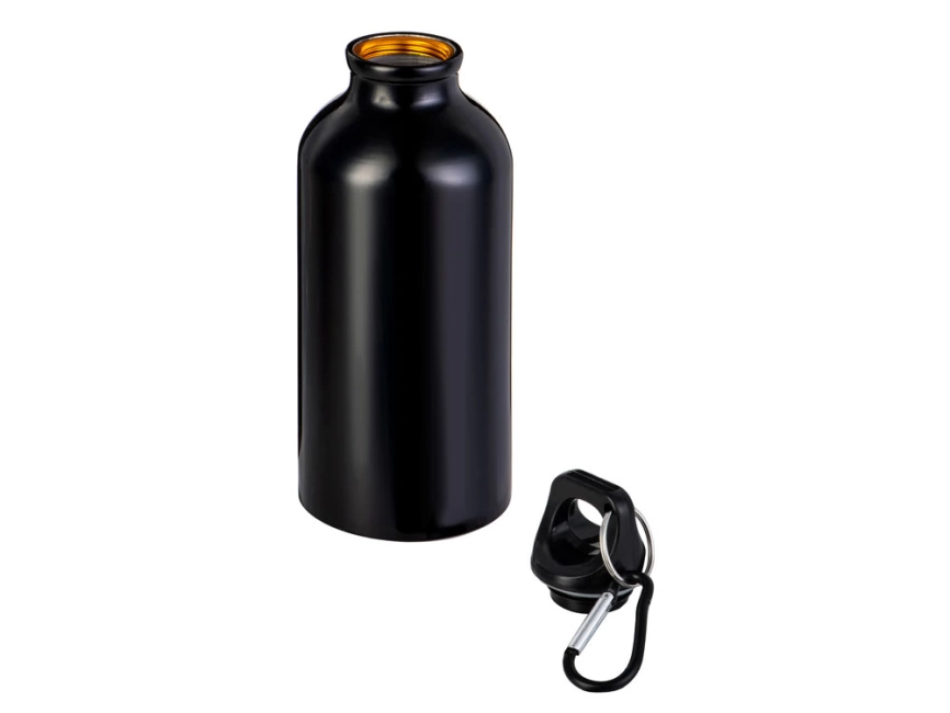 Бутылка Hip S с карабином 400мл, черный фото 2
