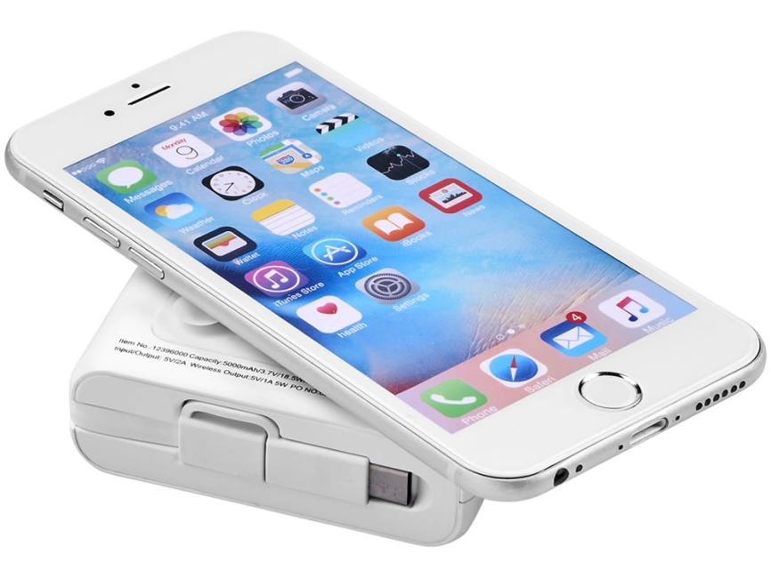 Устройство Galaxy для беспроводной зарядки емкостью 5000 мА/ч, белый фото 1