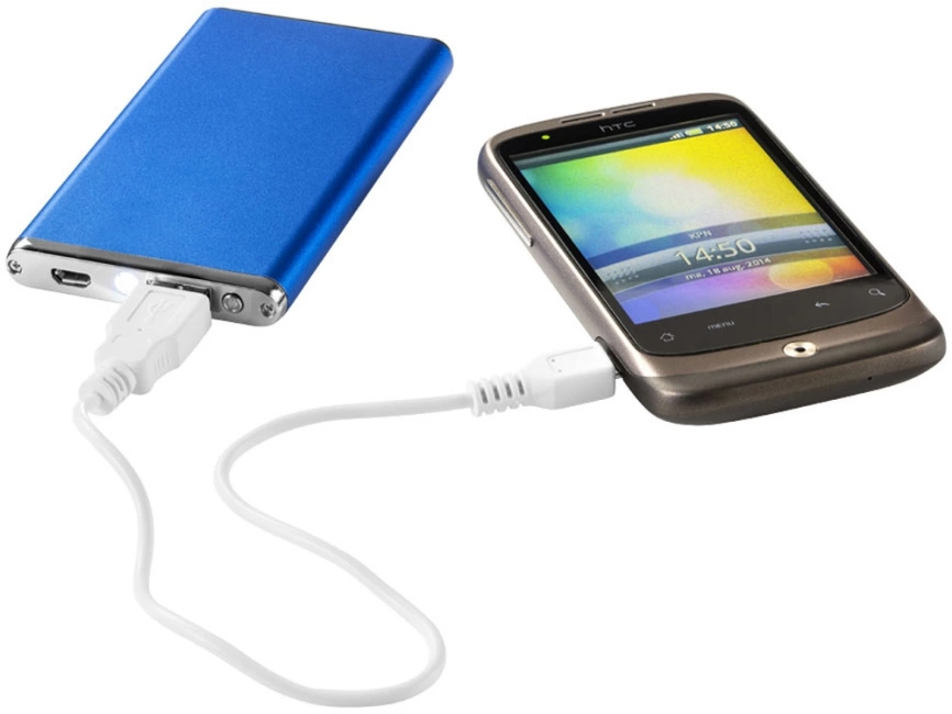 Портативное зарядное устройство Taylor 2200 мА/ч, ярко-синий фото 3