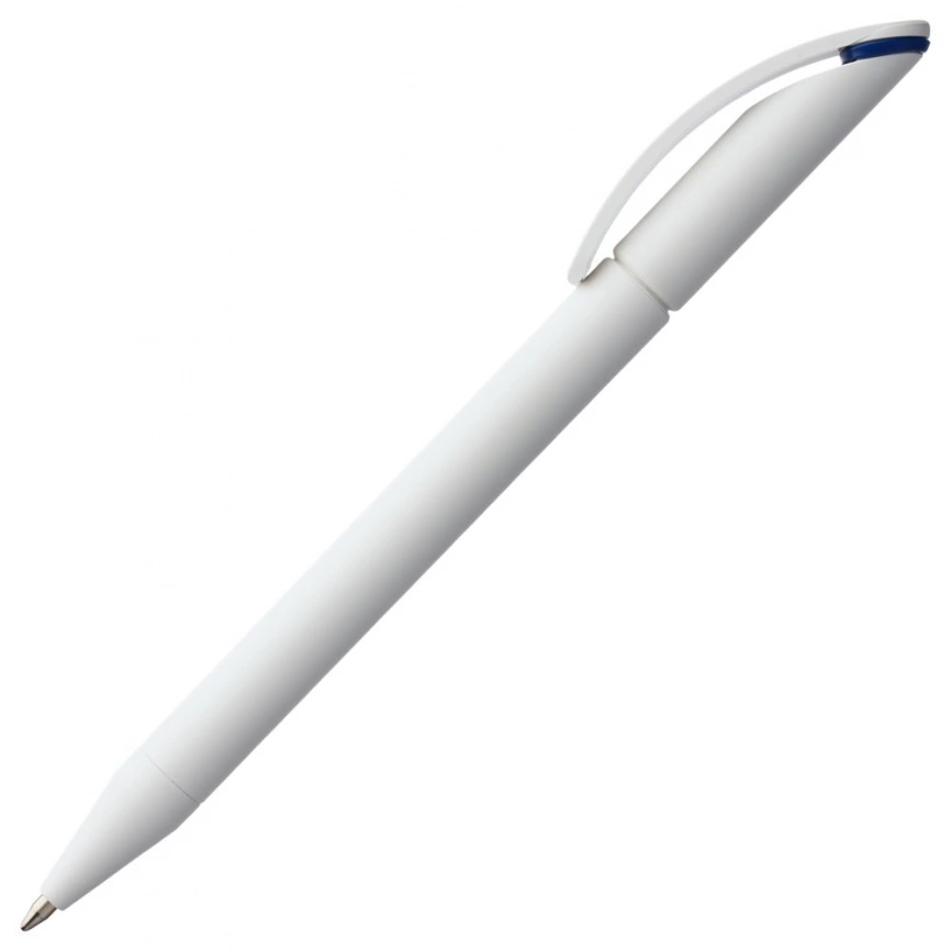 Ручка шариковая Prodir DS3 TMM-X, белая с темно-синим фото 5