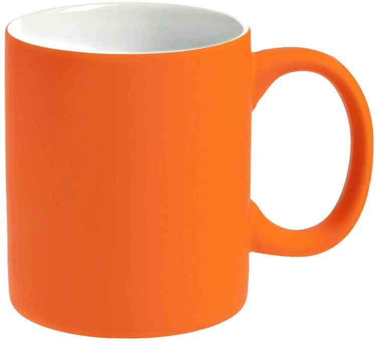 Кружка Bonn Soft 350 мл, оранжевая с белым внутри фото 1