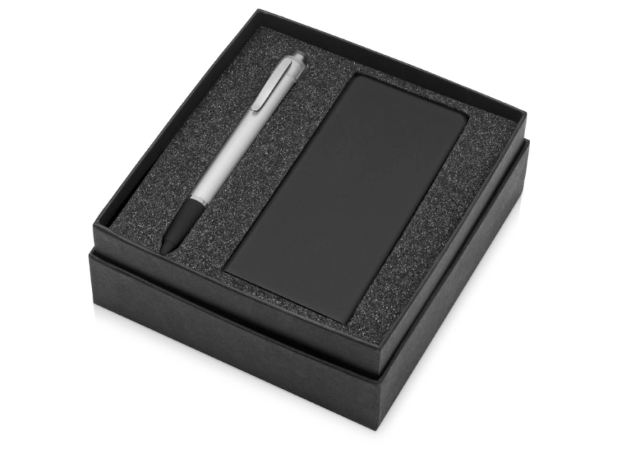 Подарочный набор Beam of Light с ручкой и зарядным устройством, серебристый фото 2