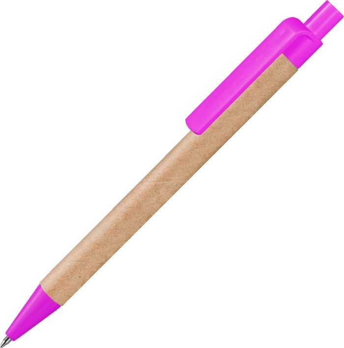 Ручка картонная VIVA NEW, неокрашенная с розовыми деталями фото 1