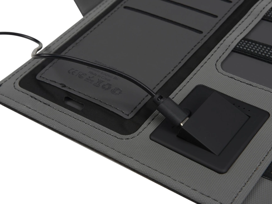 Органайзер с беспроводной зарядкой 5000 mAh Powernote, светло-серый фото 6