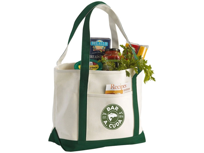 Сумка Premium, натуральный/зеленый фото 4