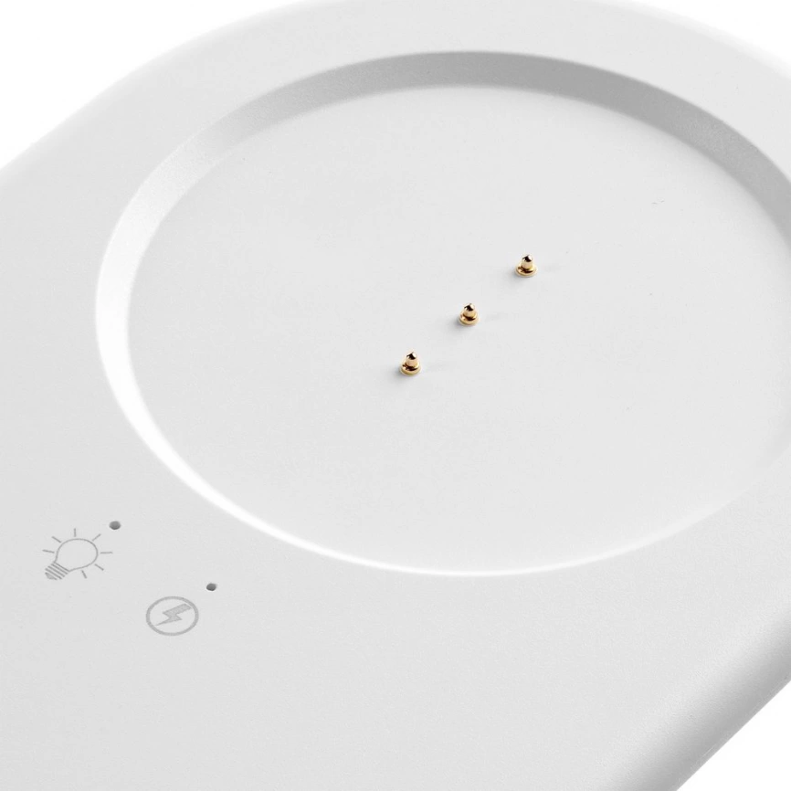 Ночник с функцией беспроводной зарядки moonRay, белый фото 6