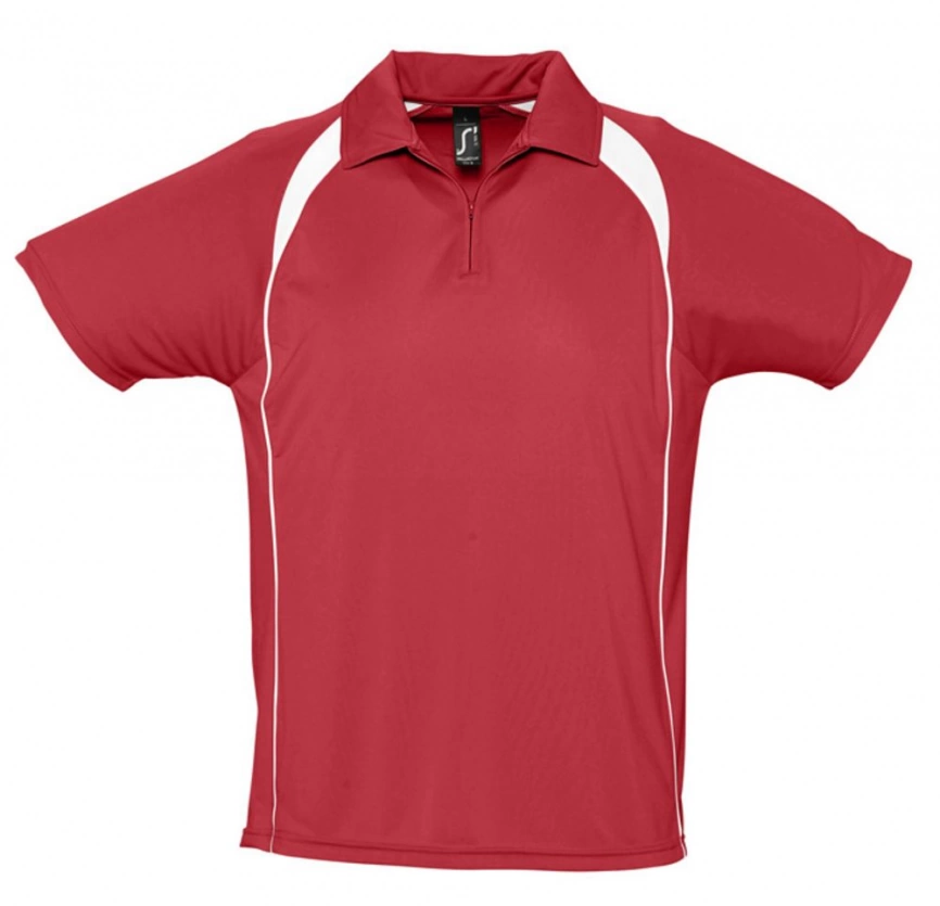 Спортивная рубашка поло Palladium 140 красная с белым, размер M фото 1