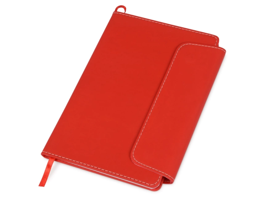 Блокнот A5 Horsens с шариковой ручкой-стилусом, красный фото 1