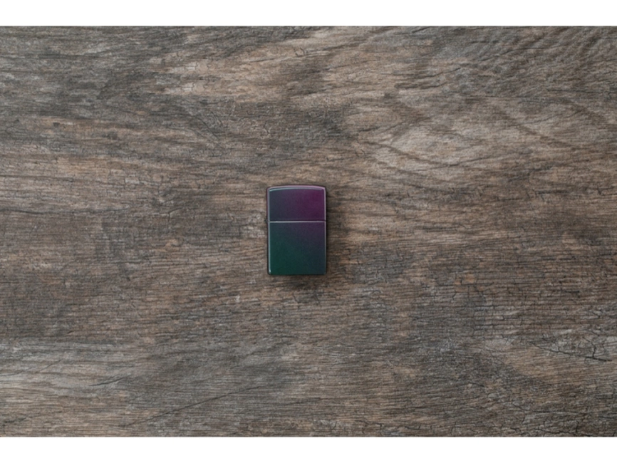 Зажигалка ZIPPO Classic с покрытием Iridescent, латунь/сталь, фиолетовая, матовая, 38x13x57 мм фото 6