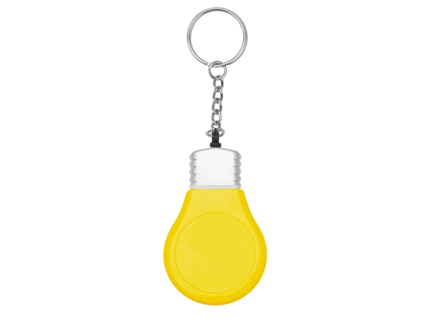 Брелок-рулетка для ключей Лампочка, желтый/серебристый фото 3