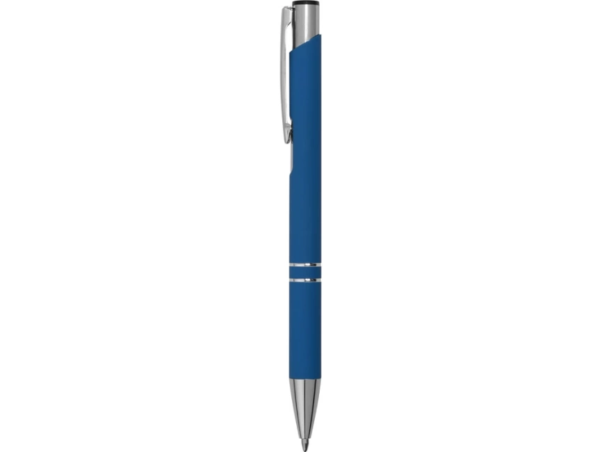 Ручка металлическая шариковая Legend Gum софт-тач, синий фото 3