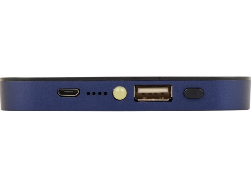 Портативное зарядное устройство на 4000 mAh с литий-полимерной батареей в компактном корпусе из металла, синий фото 4