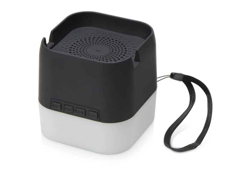 Портативная колонка с подсветкой Deco, soft touch, черный фото 1