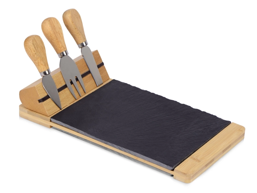 Набор для сыра из сланцевой доски и ножей Bamboo collection Taleggio (Р) фото 2