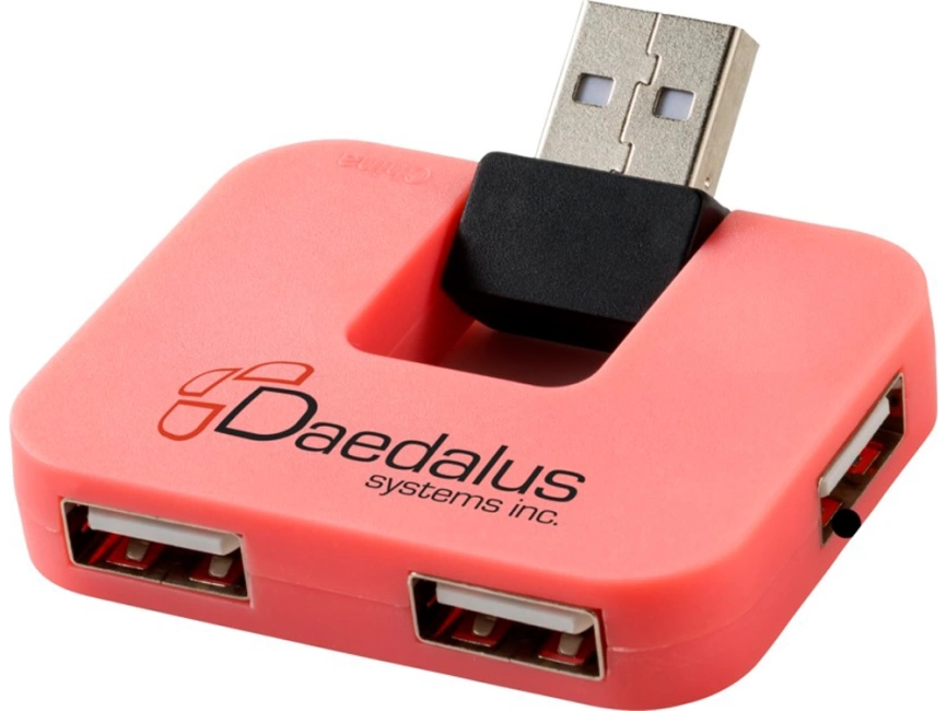 USB Hub Gaia на 4 порта, розовый фото 6