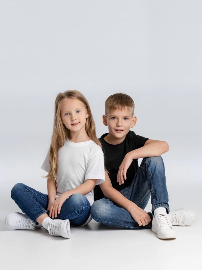Футболка детская T-bolka Fit Kids черная, на рост 106-116 см (6 лет) фото 8