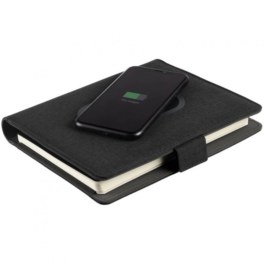 Органайзер Midstream с блокнотом и аккумулятором, черный фото 12