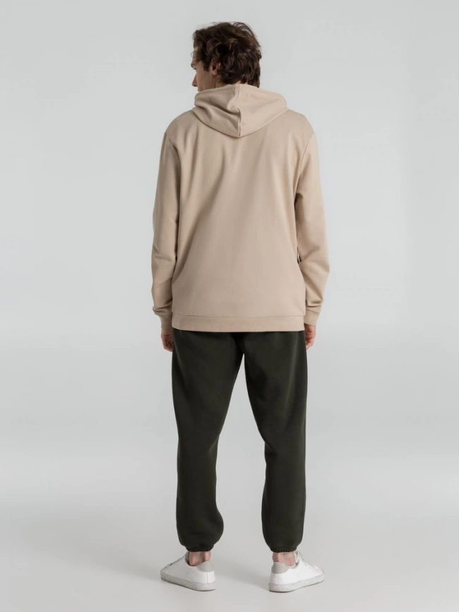 Толстовка с капюшоном унисекс Hoodie, бежевая, размер 3XL фото 14