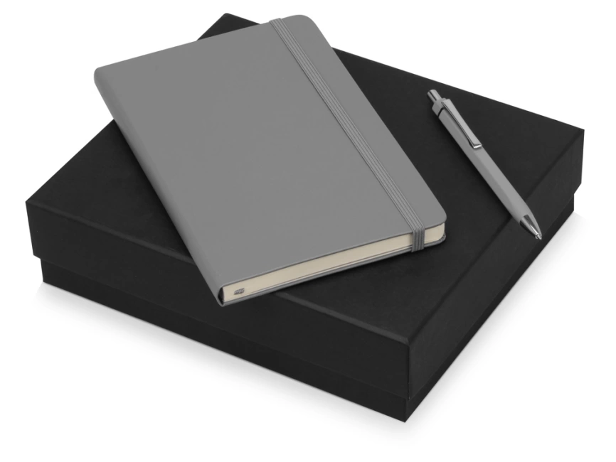 Подарочный набор Moleskine Hemingway с блокнотом А5 и ручкой, серый фото 2