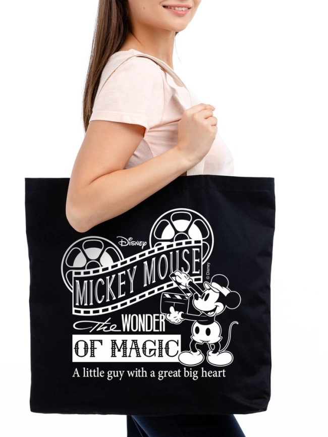 Холщовая сумка «Микки Маус. Wonder Of Magic», черная фото 2