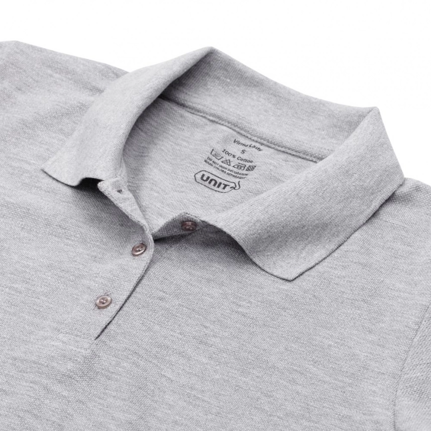 Рубашка поло женская Virma lady, серый меланж, размер M фото 3