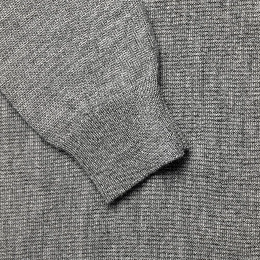 Джемпер Stitch с контрастной отделкой, серый с бордовым, размер S фото 4