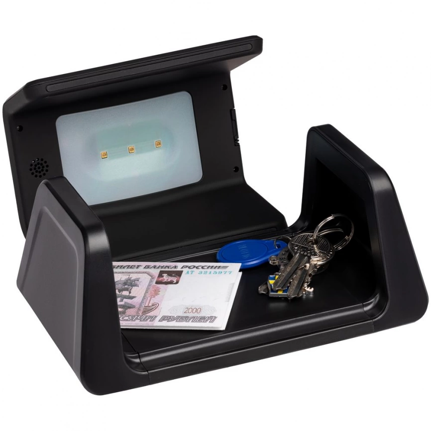 Настольный стерилизатор с беспроводной зарядкой и часами UV Depot, черный фото 4