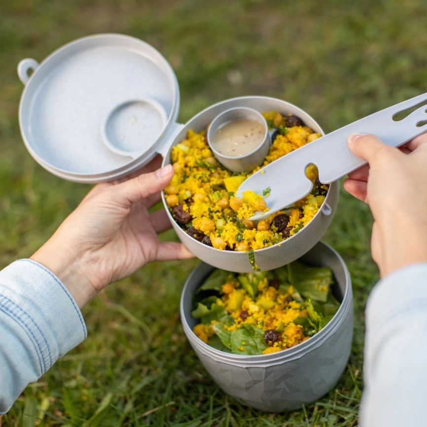 Ланчбокс Club Bento Organic, серый фото 4