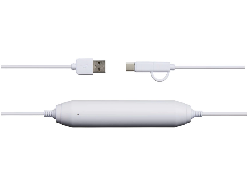 Портативное зарядное устройство, 2000 mAh/кабель 3 в 1, белый фото 5