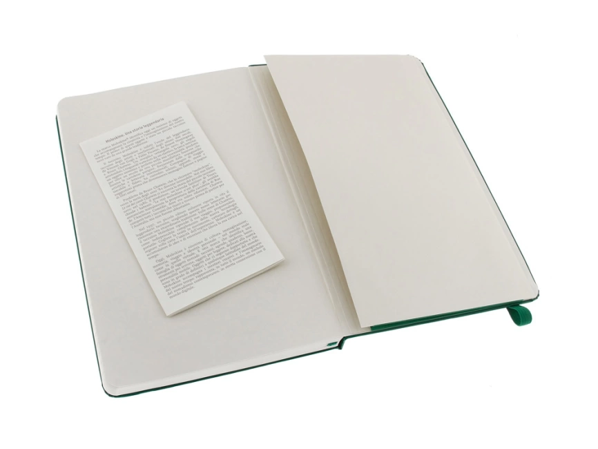 Записная книжка Moleskine Classic (в линейку) в твердой обложке, Large (13х21см), зеленый фото 4