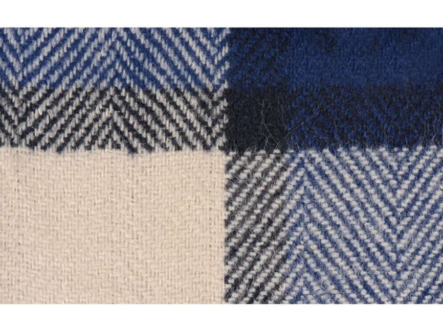 Плед акриловый в клетку Tartan, синий фото 4