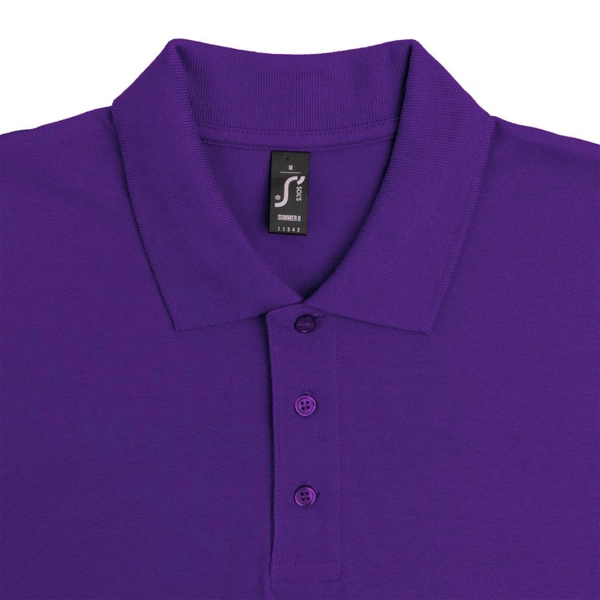 Рубашка поло мужская Summer 170 темно-фиолетовая, размер XS фото 11
