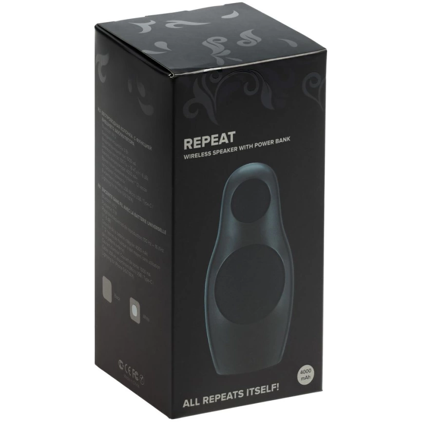 Беспроводная колонка Repeat с аккумулятором 4000 мАч, белая фото 9