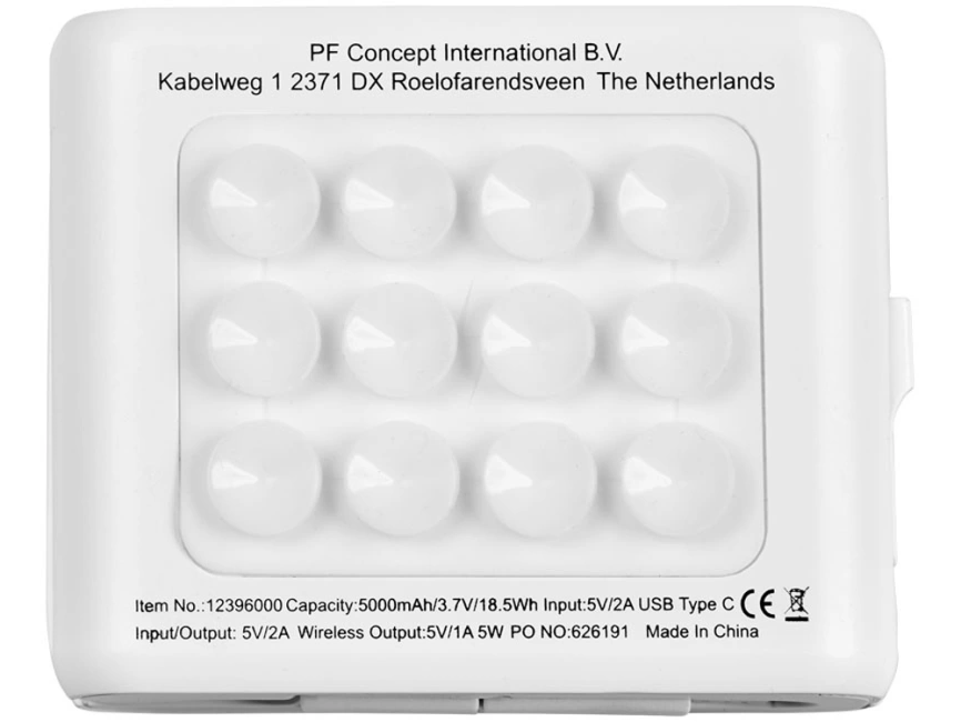 Устройство Galaxy для беспроводной зарядки емкостью 5000 мА/ч, белый фото 3