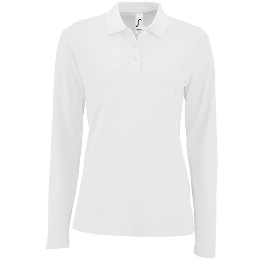 Рубашка поло женская с длинным рукавом Perfect LSL Women белая, размер XXL фото 6