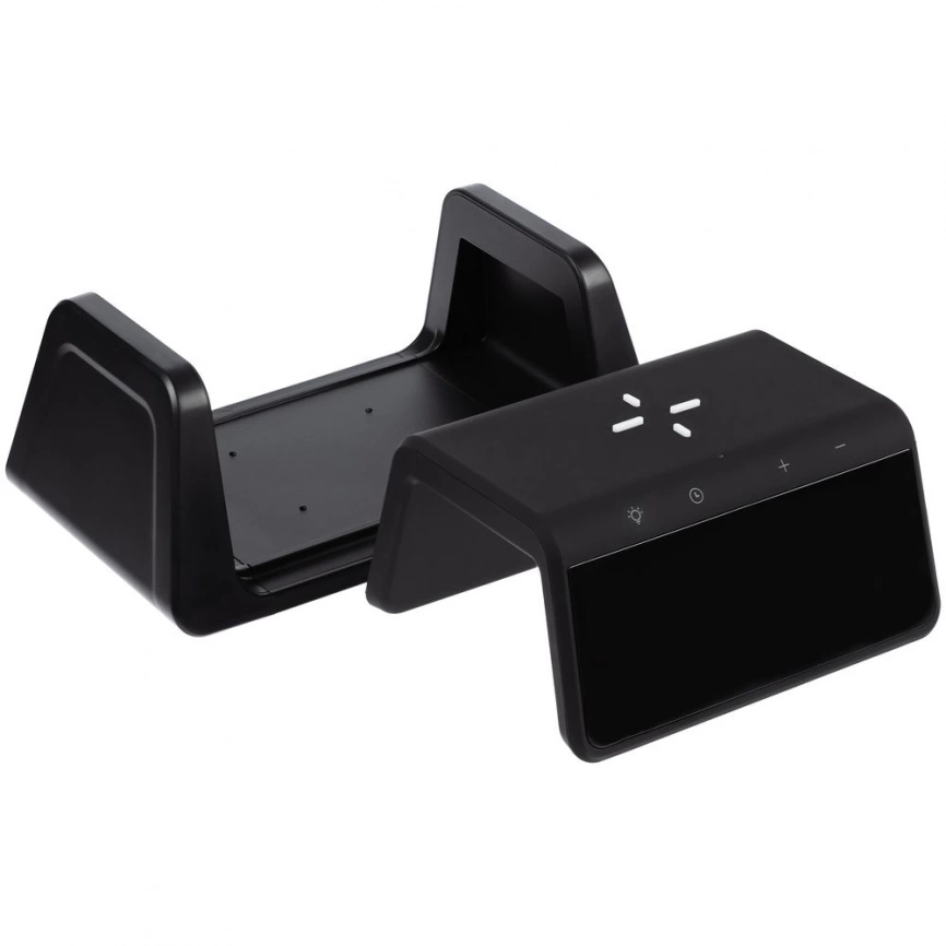 Настольный стерилизатор с беспроводной зарядкой и часами UV Depot, черный фото 5