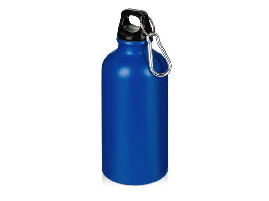 Матовая спортивная бутылка Hip S с карабином и объемом 400 мл, синий фото 1
