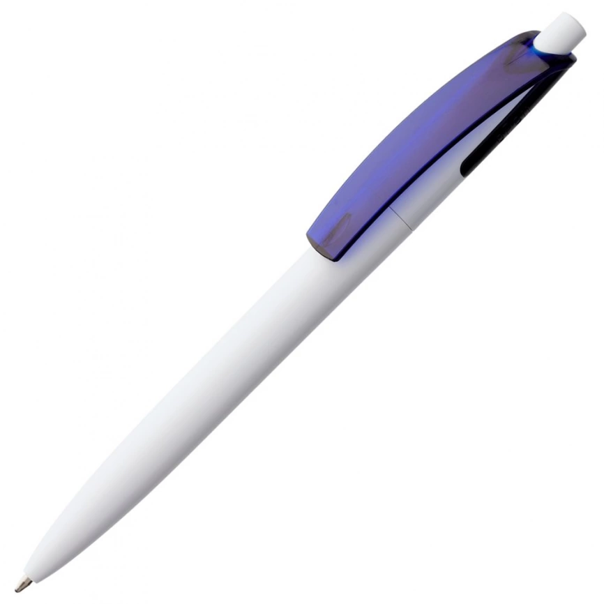 Ручка шариковая Bento, белая с синим фото 2