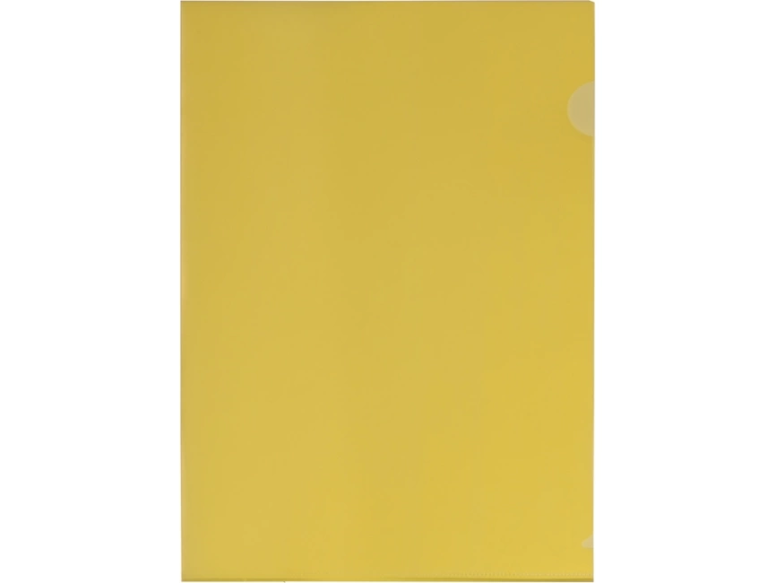 Папка-уголок прозрачный формата А4  0,18 мм, желтый глянцевый фото 3
