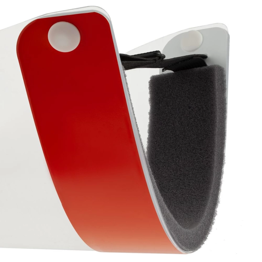 Прозрачный экран для лица Barrier, немедицинский, с красной лентой фото 6