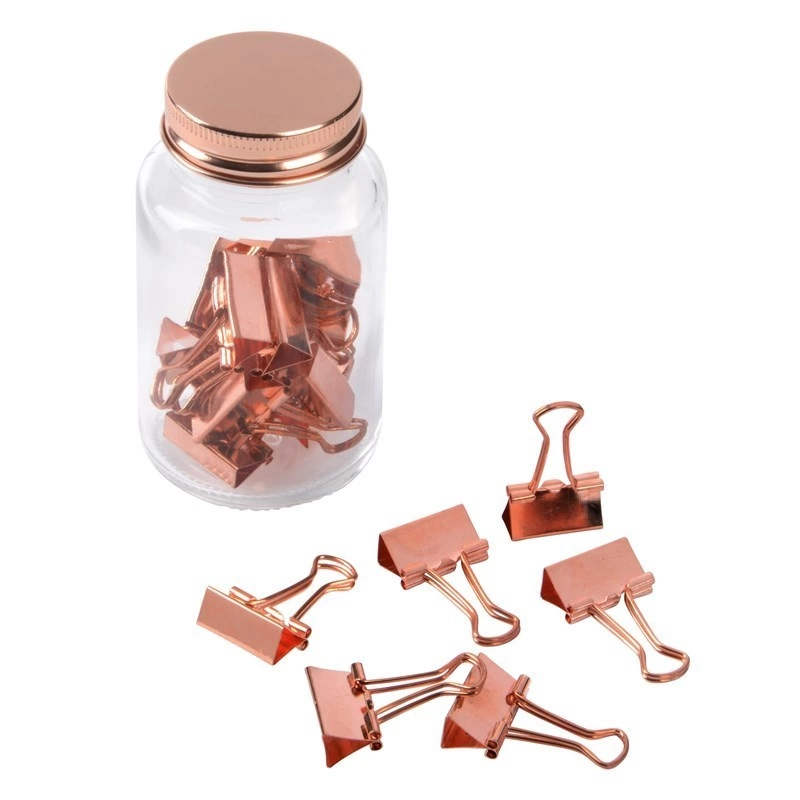 Скрепки для документов в стеклянной банке COPPER CLAMP фото 1