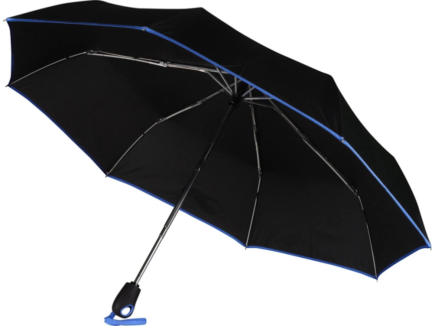 Зонт складной Уоки, черный/синий (Р) фото 1