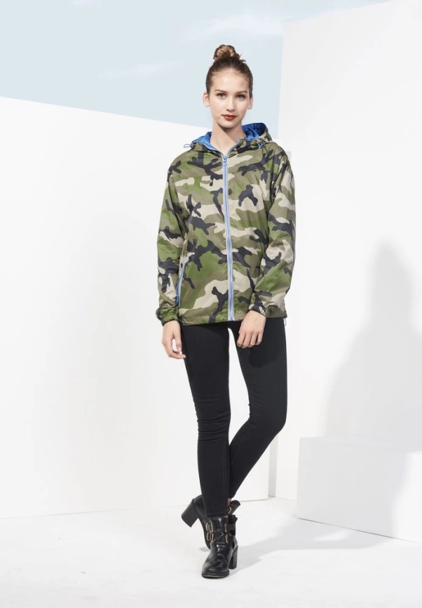 Ветровка Skate ярко-синяя с неоново-желтым, размер M фото 3