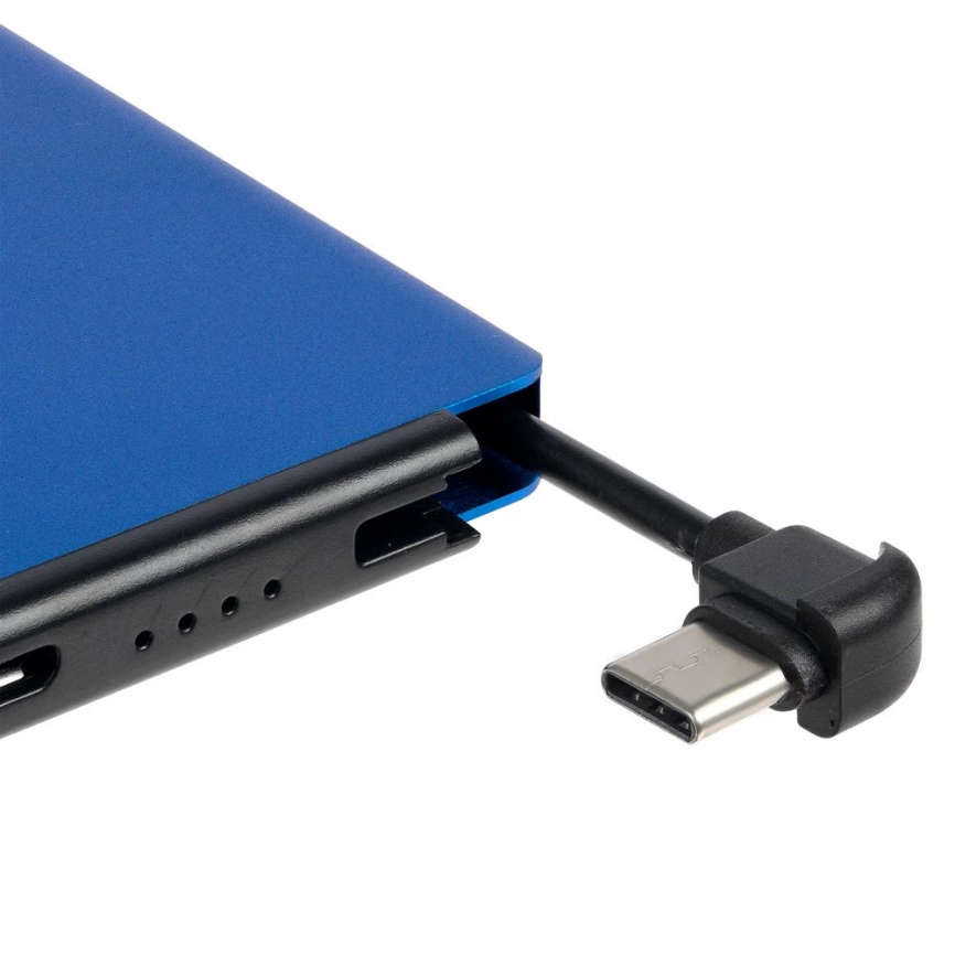 Металлический аккумулятор Double Reel 5000 мАч, синий фото 5