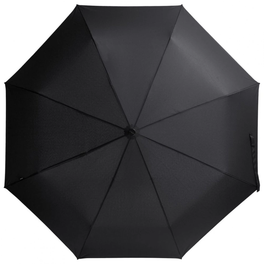 Зонт складной Floyd с кольцом, черный фото 3